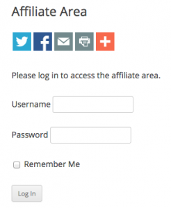 Affiliate Area Login
