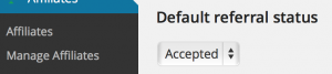 default referral status