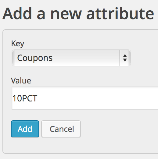 Affiliates add a coupon attribue