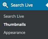 Search Live - Settings - Thumbnails