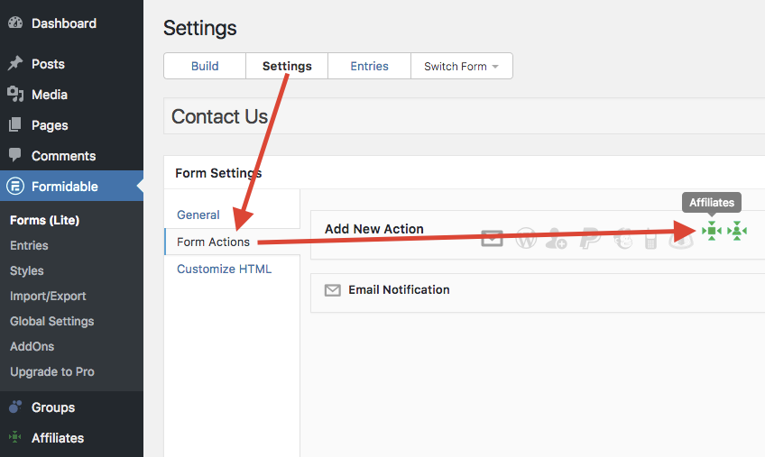 General Form Settings - Formidable Forms