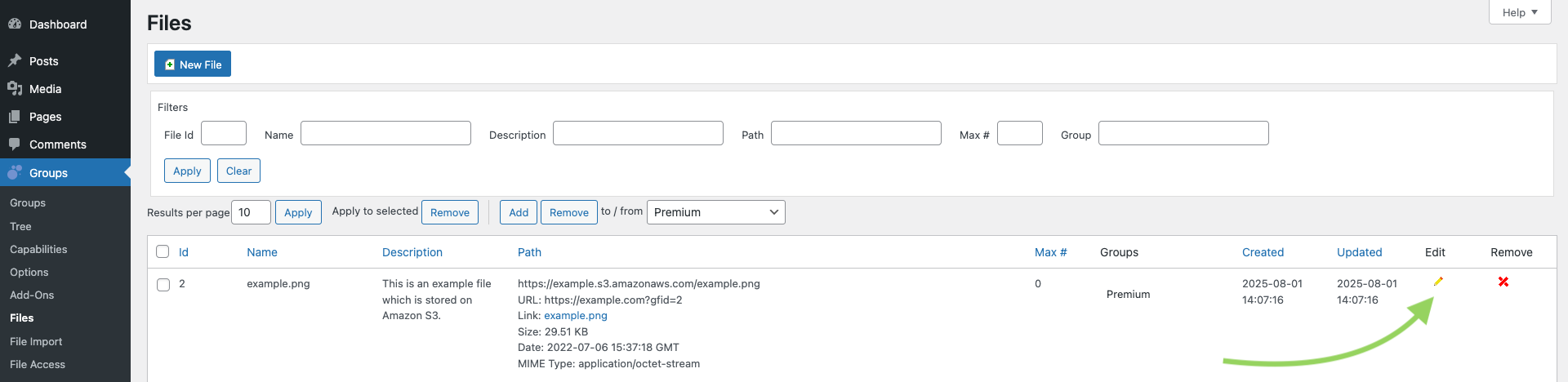 Files | Itthinx Documentation