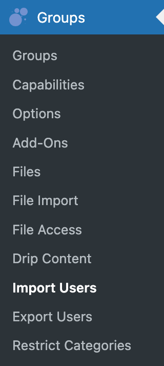 Groups Import Export | Itthinx Documentation