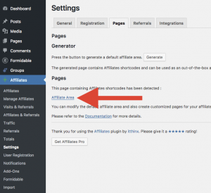 Displaying Affiliate Registration Forms | Itthinx Documentation